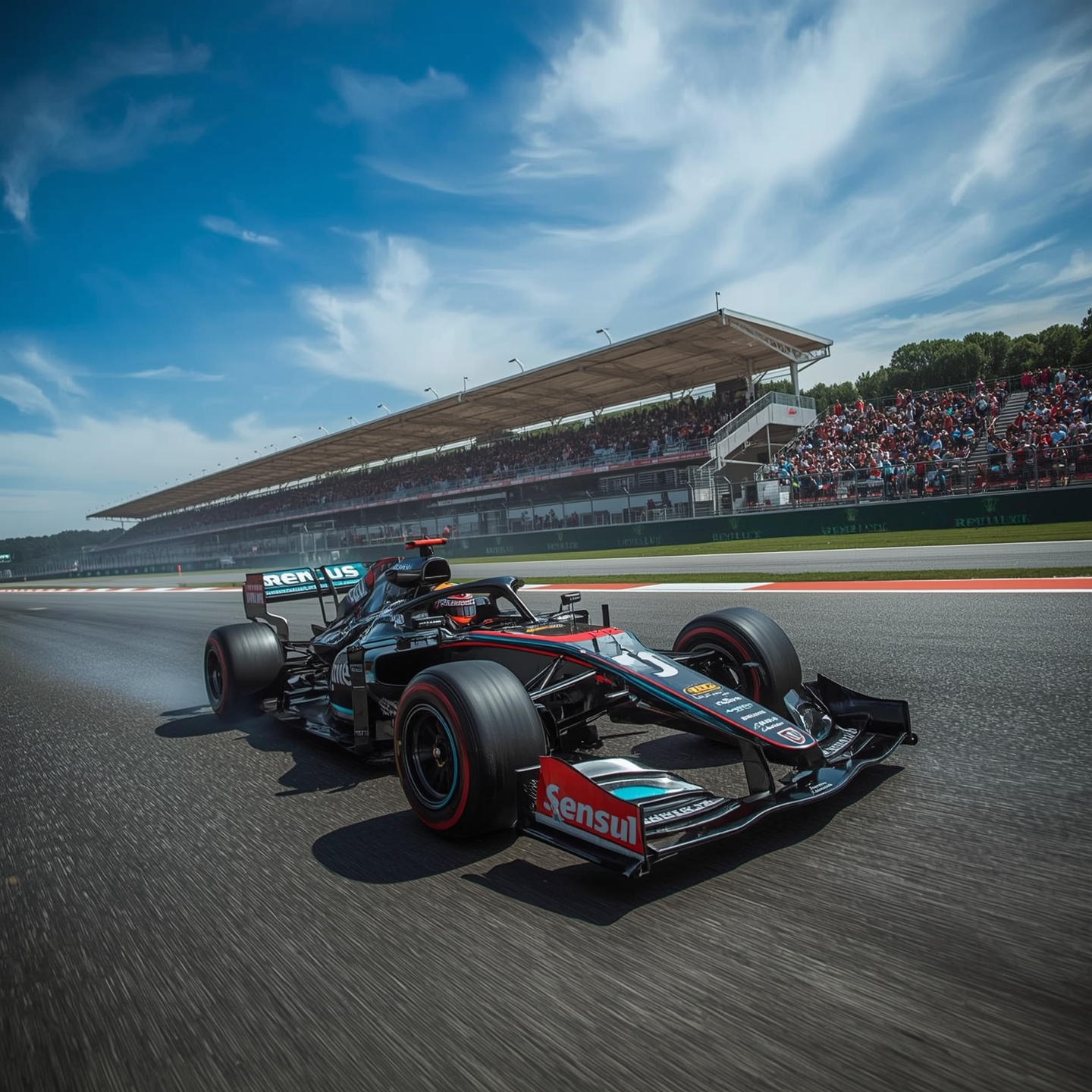 Lucid_Realism_A_sleek_Formula_1_racing_car_speeds_around_a_cur_2